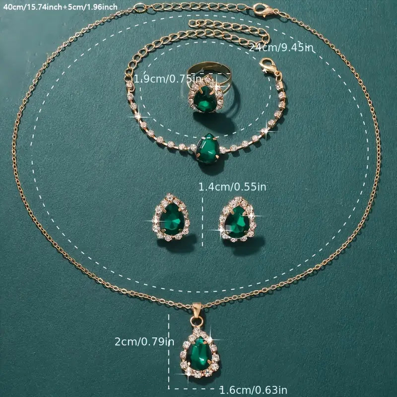 Ensemble de Bijoux Elisandre Vermont | Or — Doumira