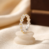 Bague Florale en Argent — Doumira