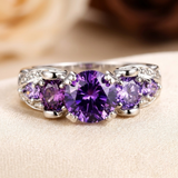 Bague Vintage en Argent et Améthyste — Doumira