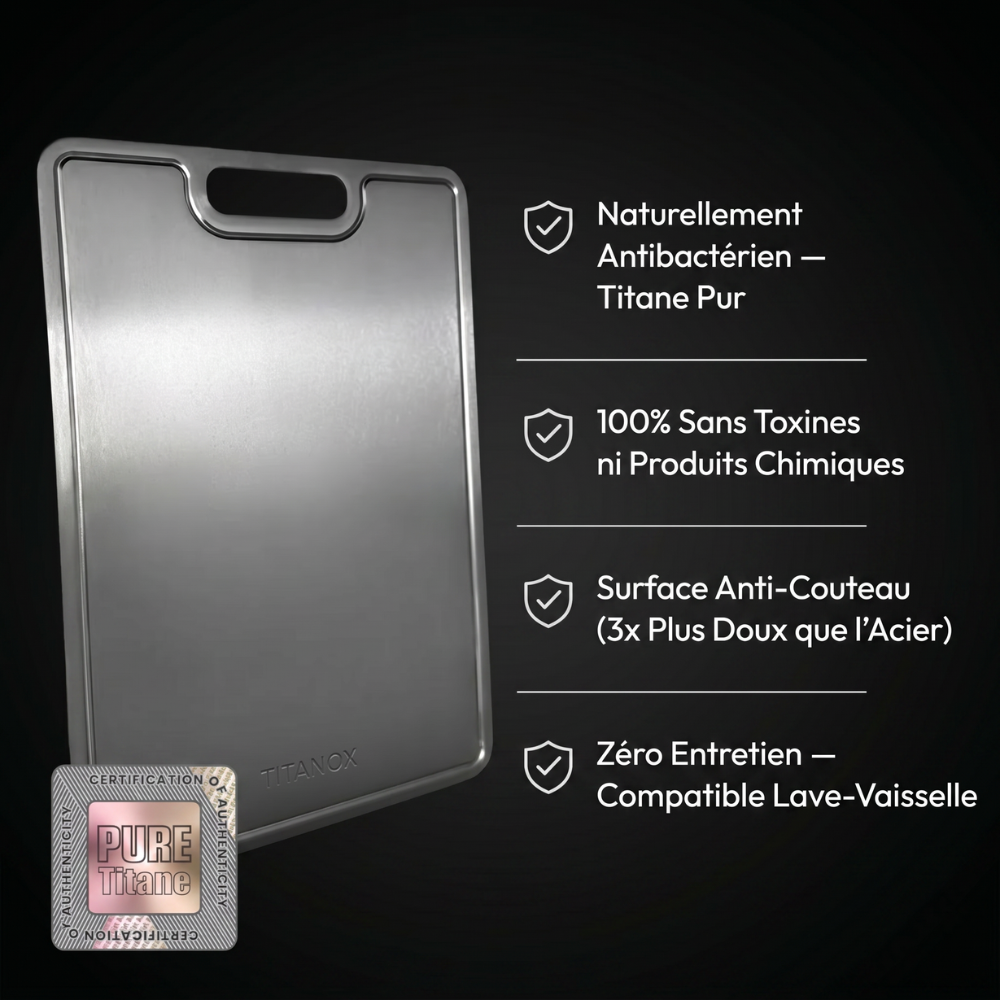 Planche de découpe en titane Doumira®