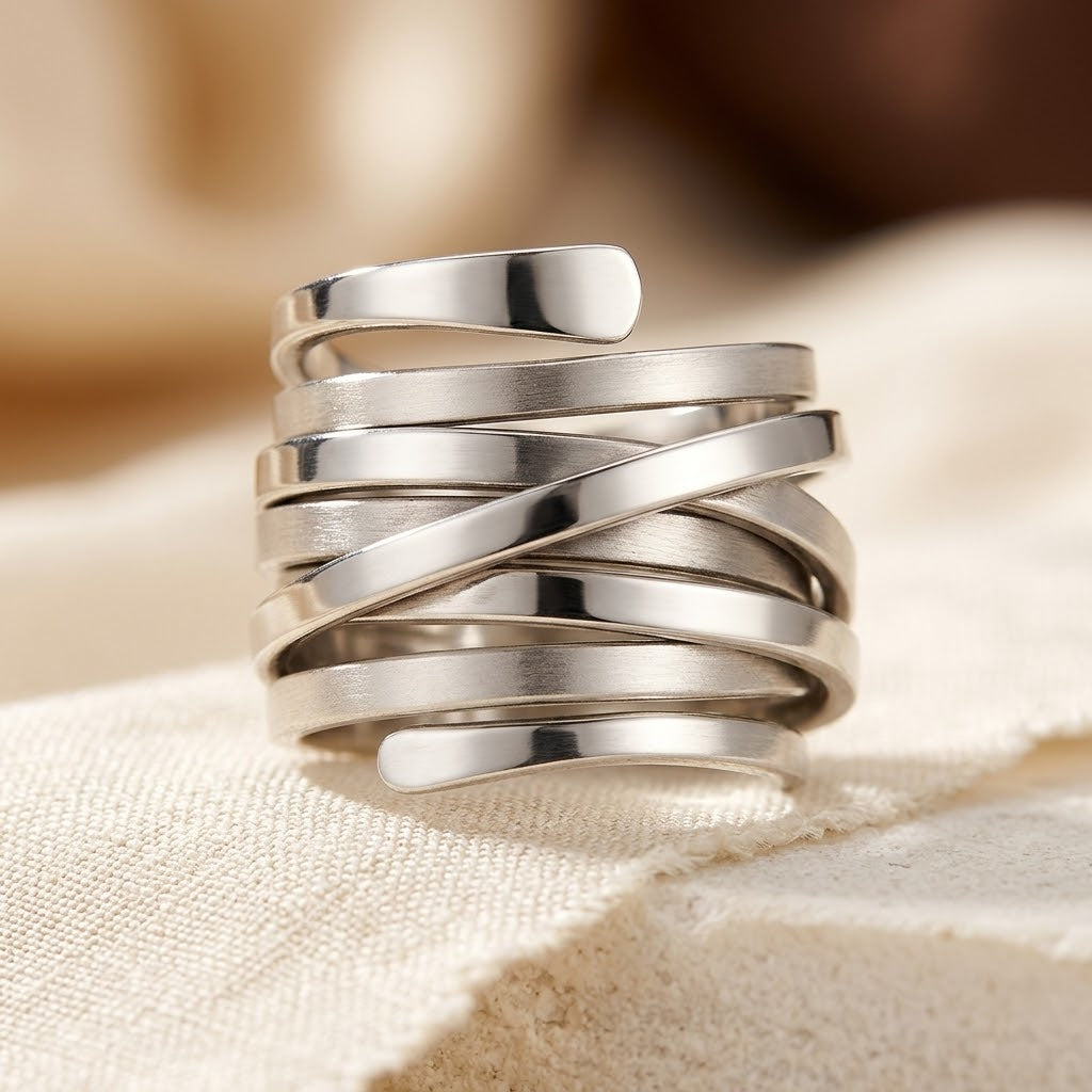 Bague en argent multi-bandes — Doumira