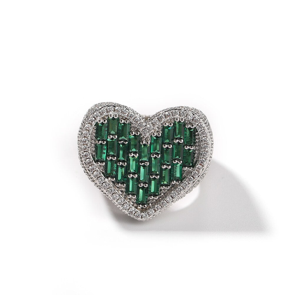 Bague coeur diamant — Doumira
