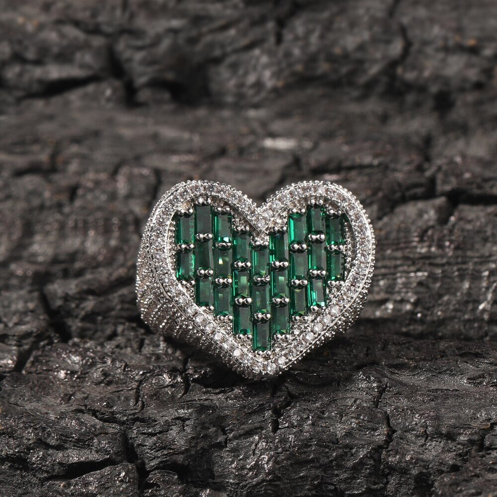 Bague coeur diamant — Doumira