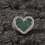 Bague coeur diamant — Doumira