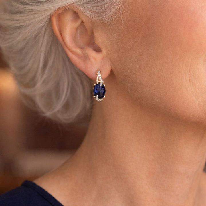 Boucles d'oreilles Royal Midnight Drop — Doumira