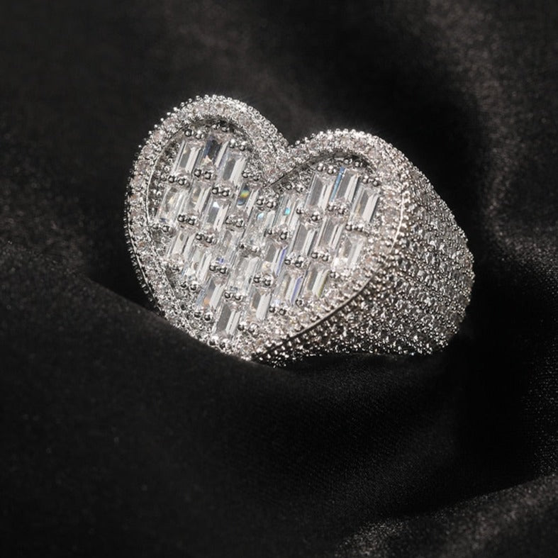 Bague coeur diamant — Doumira