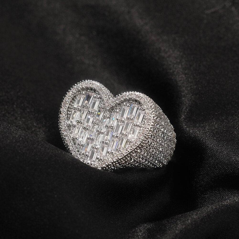 Bague coeur diamant — Doumira