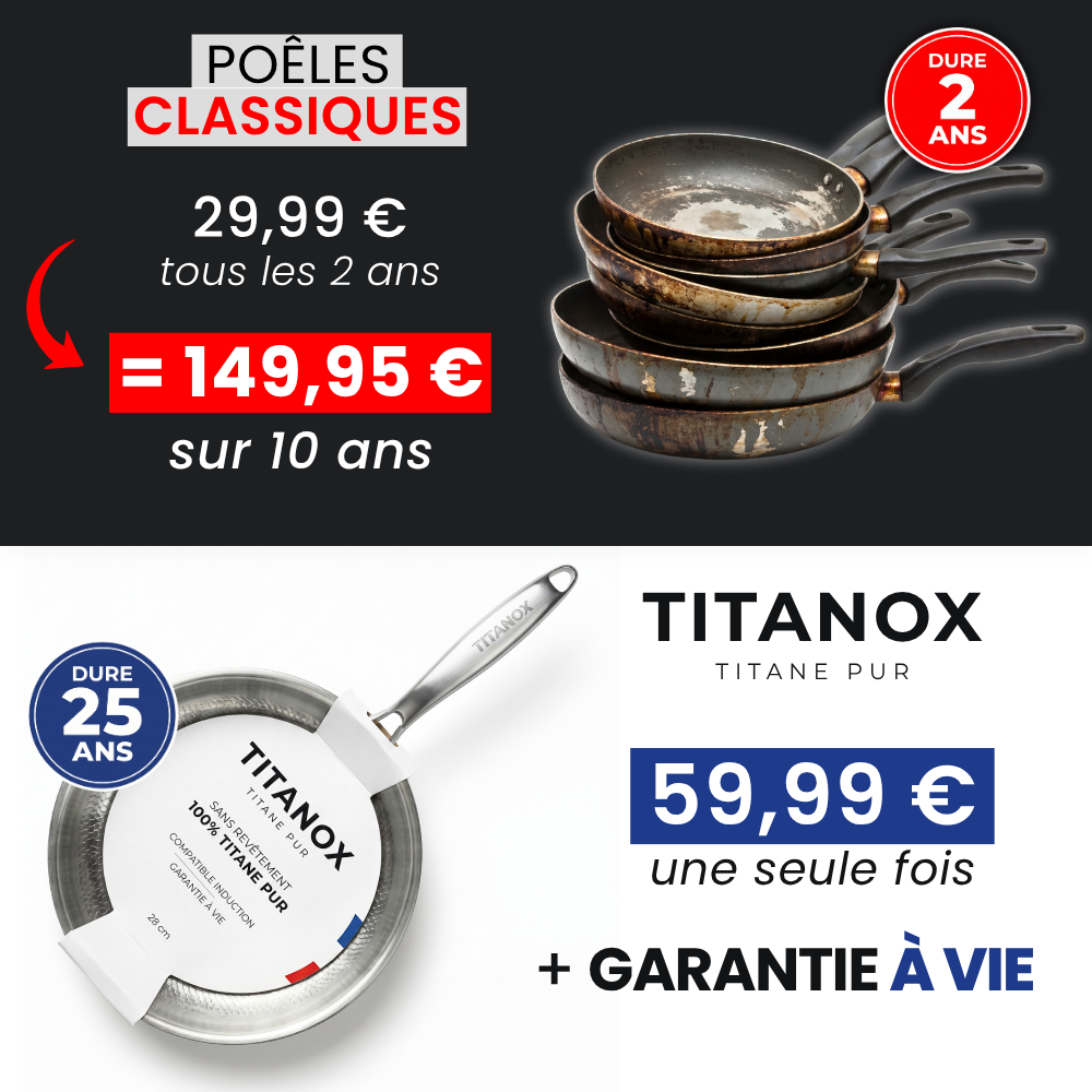 Poêle Doumira® en titane pur
