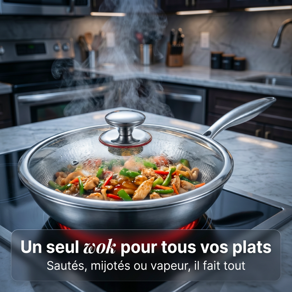 Wok Doumira® 28 cm en titane