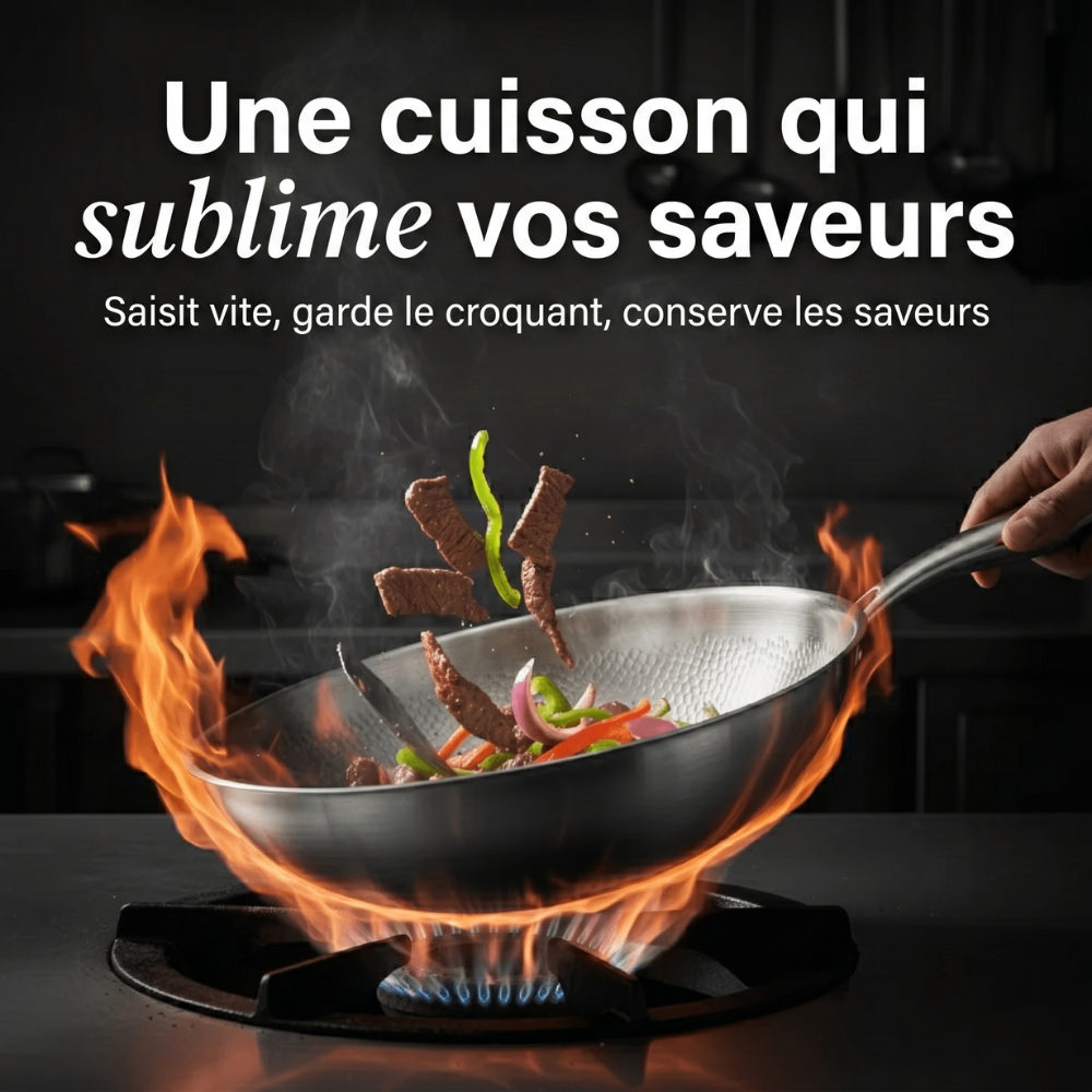 Wok Doumira® 28 cm en titane