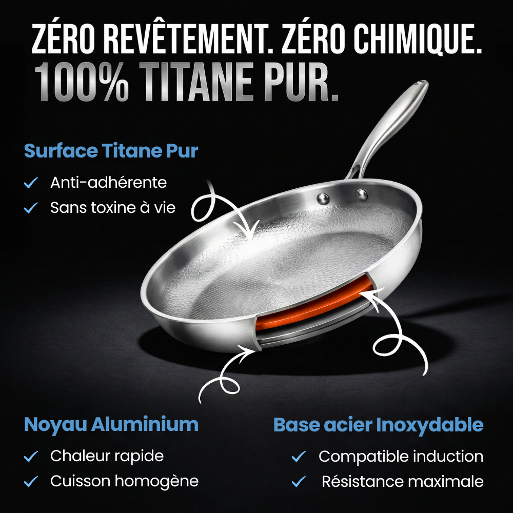 Poêle Doumira® en titane pur