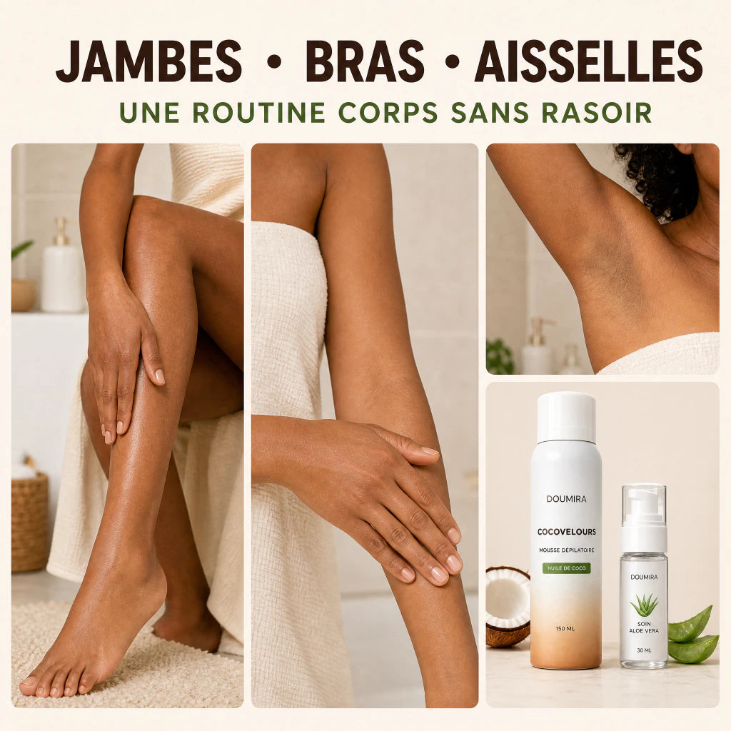 Doumira CocoVelours™ – Mousse dépilatoire sans rasoir