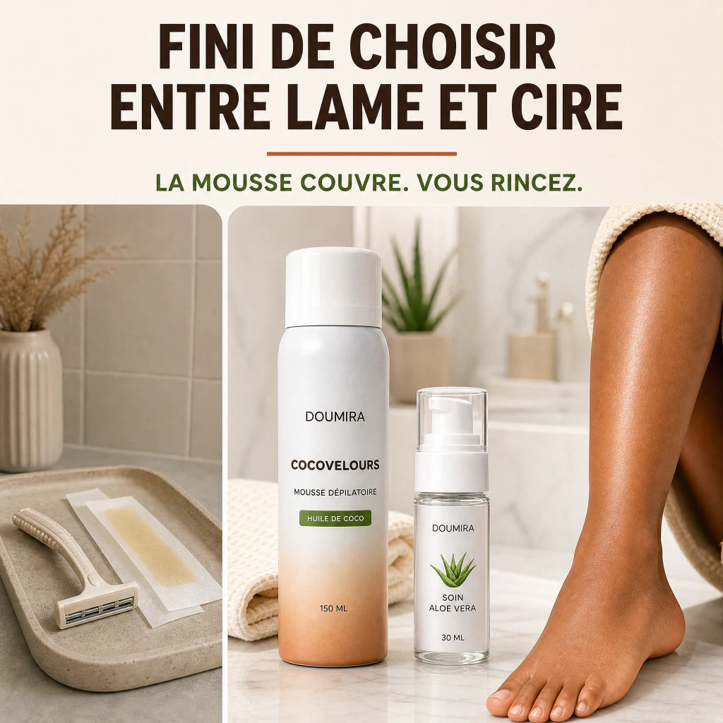 Doumira CocoVelours™ – Mousse dépilatoire sans rasoir