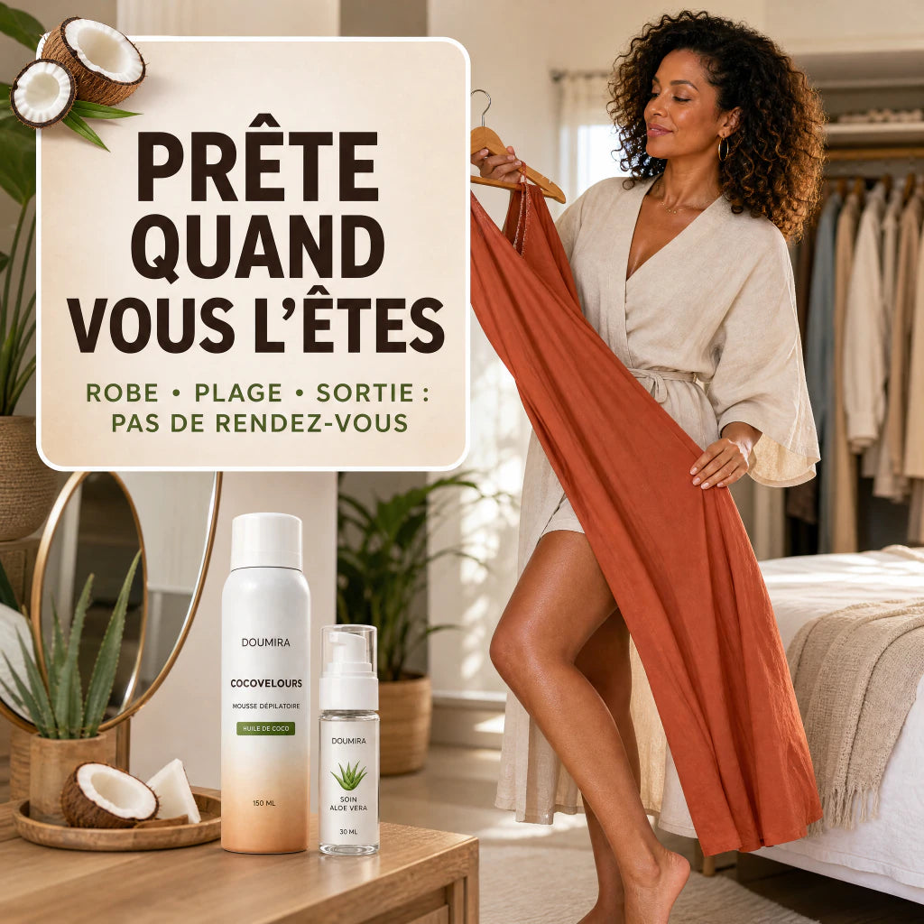 Doumira CocoVelours™ – Mousse dépilatoire sans rasoir
