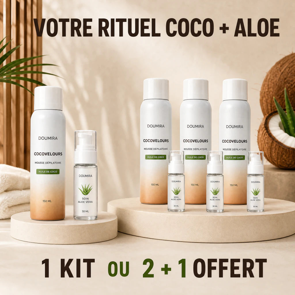 Doumira CocoVelours™ – Mousse dépilatoire sans rasoir