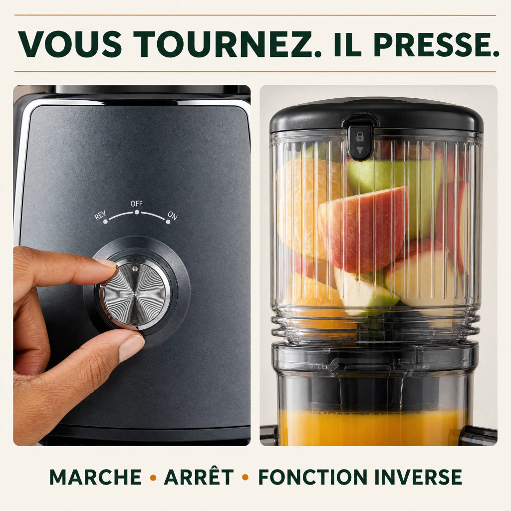 FreshPress™ – Extracteur de jus à presse froide 300 W