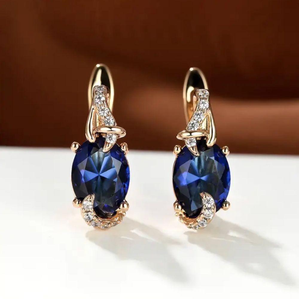 Boucles d'oreilles Royal Midnight Drop — Doumira