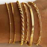 Ensemble de Bracelets en Or Classique Isabella — Doumira