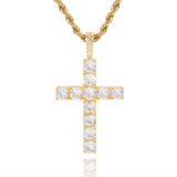 Collier Croix en Diamant Classique — Doumira